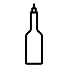 Bottle icon outline style. Simple packaging vector symbol illustration.