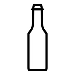 Bottle icon outline style. Simple packaging vector symbol illustration.