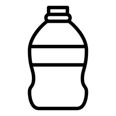 Bottle icon outline style. Simple packaging vector symbol illustration.