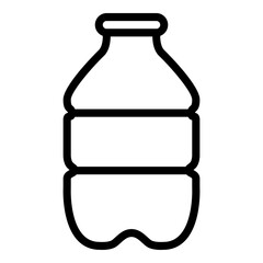 Bottle icon outline style. Simple packaging vector symbol illustration.