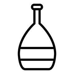 Bottle icon outline style. Simple packaging vector symbol illustration.