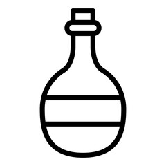 Bottle icon outline style. Simple packaging vector symbol illustration.