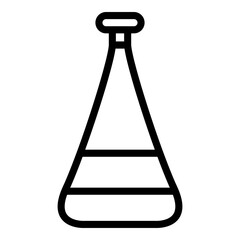 Bottle icon outline style. Simple packaging vector symbol illustration.