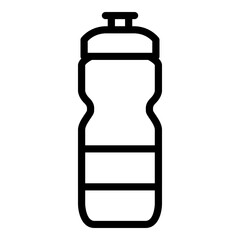 Bottle icon outline style. Simple packaging vector symbol illustration.