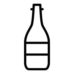 Bottle icon outline style. Simple packaging vector symbol illustration.