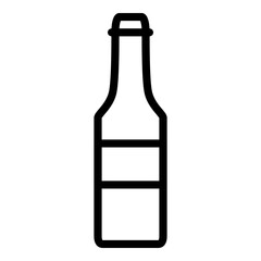 Bottle icon outline style. Simple packaging vector symbol illustration.