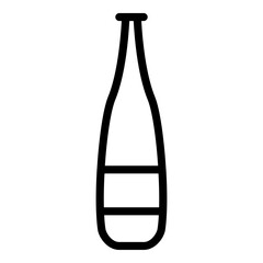 Bottle icon outline style. Simple packaging vector symbol illustration.
