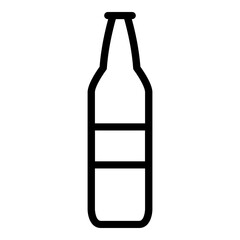 Bottle icon outline style. Simple packaging vector symbol illustration.