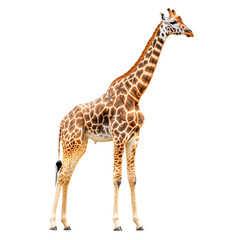 Fototapeta premium Majestic Giraffe Standing Gracefully in Profile