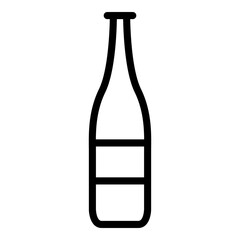 Bottle icon outline style. Simple packaging vector symbol illustration.