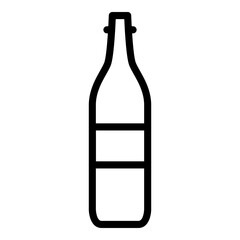Bottle icon outline style. Simple packaging vector symbol illustration.