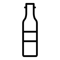 Bottle icon outline style. Simple packaging vector symbol illustration.