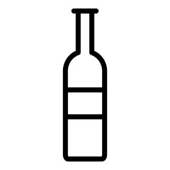 Bottle icon outline style. Simple packaging vector symbol illustration.