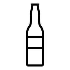 Bottle icon outline style. Simple packaging vector symbol illustration.