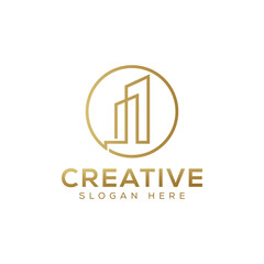real estate logo concept. modern real estate vector design template.