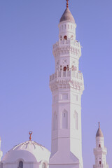  Tower of Quba Mosque at sunny day