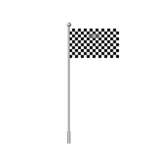 Checkered race flag. Isolated on white vector illustration
