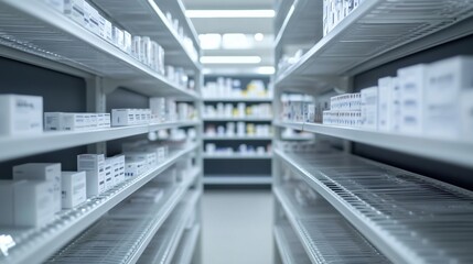 Obraz premium Pharmacy Shelves.