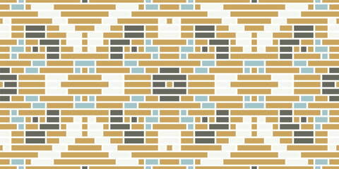 Geometric Tribal Islamic Geometric Pattern Wallpaperfolk Embroidery, Aztec Geometric Ornament Print. Design for Carpet, Wallpaper, Clothing, Wrapping, Fabric