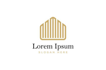 real estate logo concept. modern building logo vector design template.