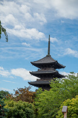 Naklejka premium pagoda in the garden