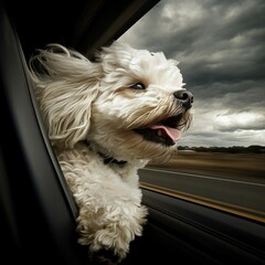 Dog Car Window Ride.