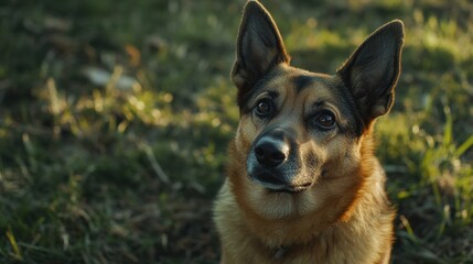 Fototapeta premium Dog Looking at Camera.