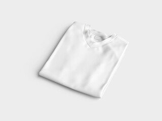 Obraz premium Realistic Folded T-Shirt 3D Mockup Isolated
