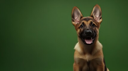 Happy German Shepherd Puppy.