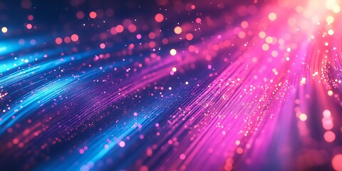 Naklejka premium Vibrant abstract light streaks with sparkling effects.