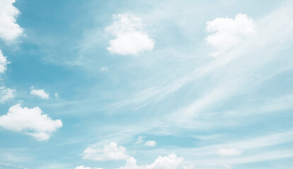 Sky blue with cloud background. Beautiful nature landscape background