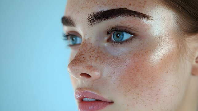 Close-up of a nose job result, featuring a bulbous nose before surgery and a sleek, sculpted nasal bridge and tip after recovery