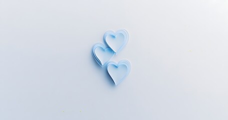 Blue love heart isolated on white background