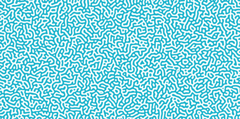 Turing Abstract Pattern, suitable for any business. White and blue color diffusion reaction seamless pattern.An abstract Reaction-diffusion or Turing pattern formation, coral reef, natural texture,  © Kainat 
