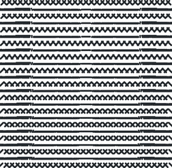 Horizontal stripes imitate seams or straight cracks .