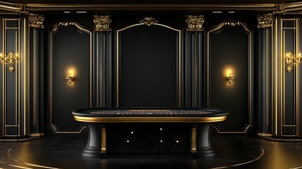 Black and Gold Casino Interior