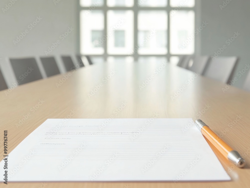 Poster first-person view writing notes in classroom minimalist educational setting with natural light
