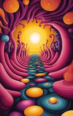 Psychedelic Mindbending Trippy Psychedelic Patterns Vanishing Point Perspective