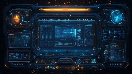 Fototapeta premium Futuristic Digital Interface