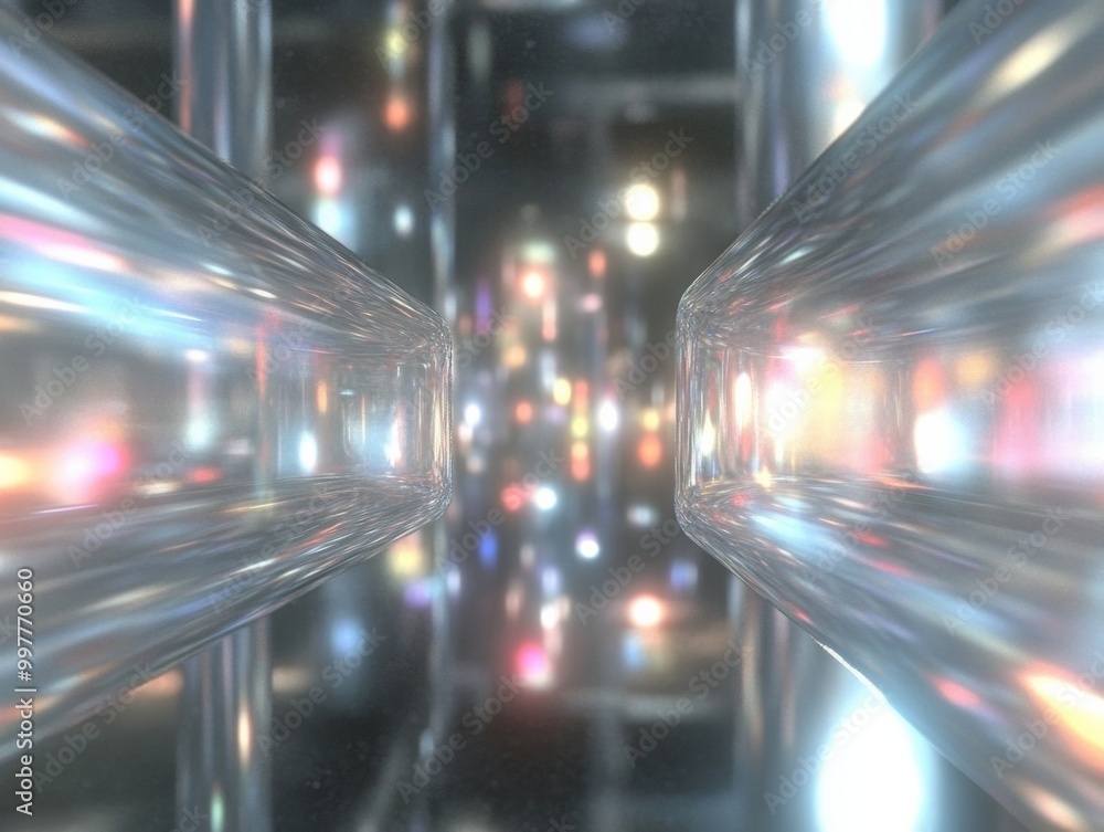 Aufkleber Futuristic Y3K Metallic Patterns with Abstract Textures and Space-Age Aesthetic