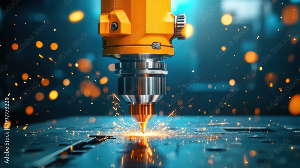 Aufkleber skilled worker programming cnc machine for metal cutting