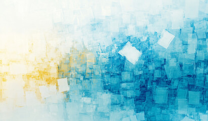 Fototapeta premium Abstract Blue and Yellow Geometric Composition