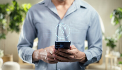 An icon representing an online security lock system, featuring a padlock symbol to convey secure access and protection in digital environments