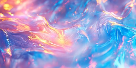 Obraz premium Abstract fluid texture with vibrant colors and light.