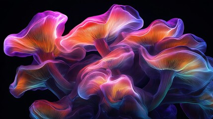 Obraz premium Abstract Glowing Mushroom
