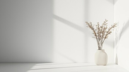 Beautiful Minimalist White Space Wallpaper. A large expanse of white space with a small, subtle element in one corner, emphasizing simplicity and elegance.