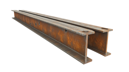 Rusty Steel Beam Connection   Construction Engineering 3D Model