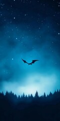 Fototapeta premium A dragon flying through the night sky