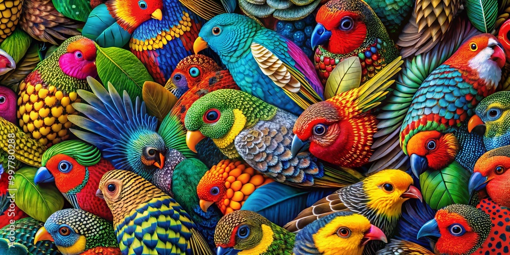 Poster abstract colorful patterns and textures creating a vibrant visual experience for artistic expression