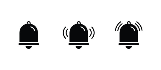 Notification ringing bell icon set 